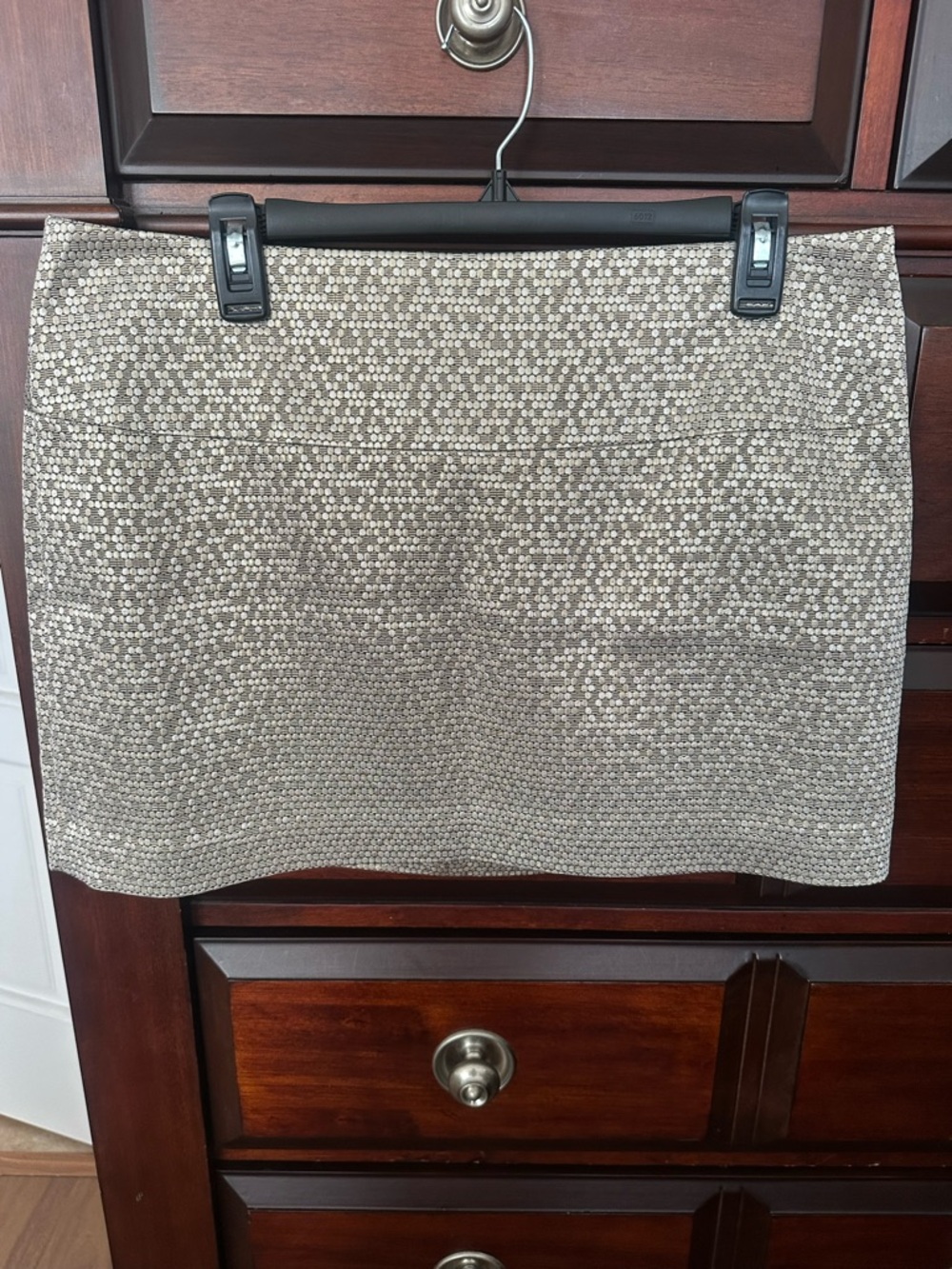 Express Metallic Gold Mini Skirt